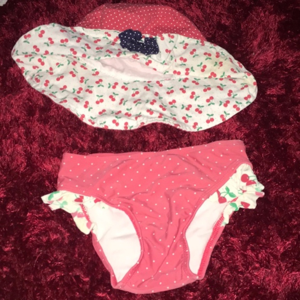 Circo Girls Sun Hat + Matching Swim Bottoms Bundle